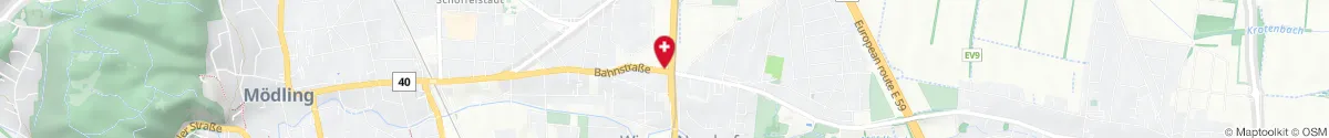 Kartendarstellung des Standorts für Central-Apotheke in 2351 Wiener Neudorf